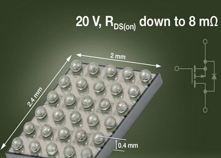 Pierwszy p-kanałowy MOSFET w obudowie Micro Foot