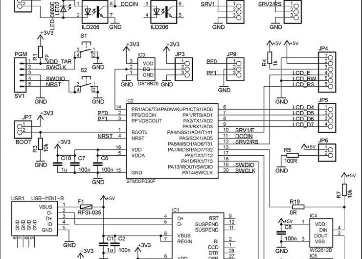 32 bity jak najprościej, cz. 3. STM32F0 - płytka eksperymentalna z mikrokontrolerem STM32F030F4