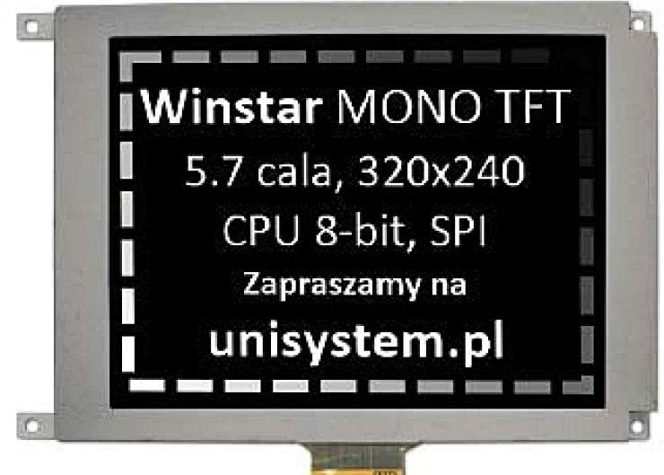 Winstar WF57S. Szybki wyświetlacz monochromatyczny