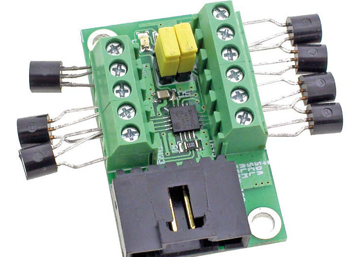 8-kanałowy termometr z I2C