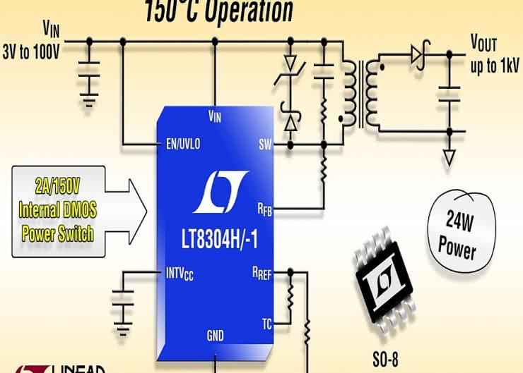 LT8304 - kontroler "H-grade" przetwornicy flyback