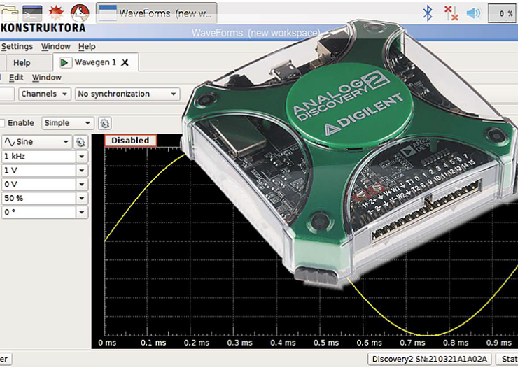 Laboratorium pomiarowe elektronika na bazie Raspberry Pi 3 oraz Analog Discovery 2
