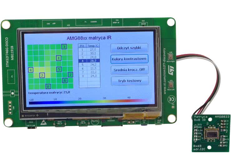 Prosta kamera termowizyjna na bazie matrycy IR typu AMG88xx