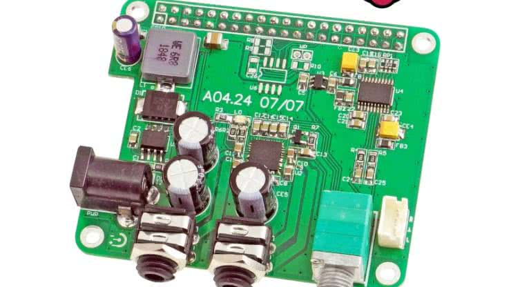 Przetwornik DAC z końcówką mocy dla Raspberry Pi, AVT5721