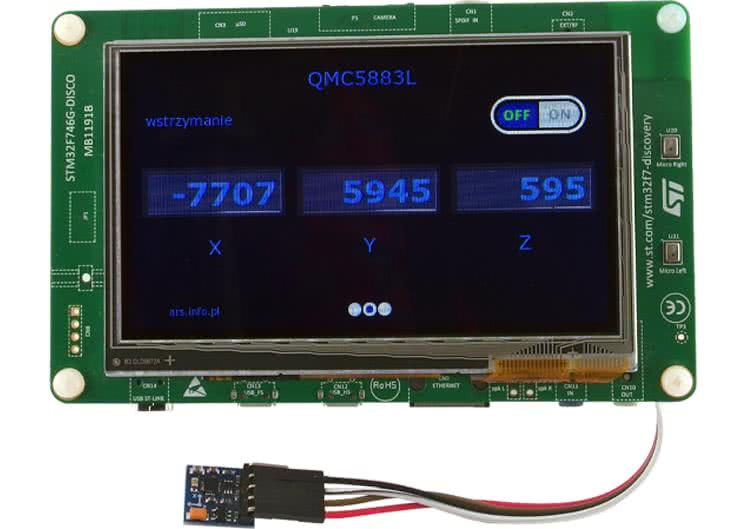 Magnetometr QMC5883 jako kompas elektroniczny