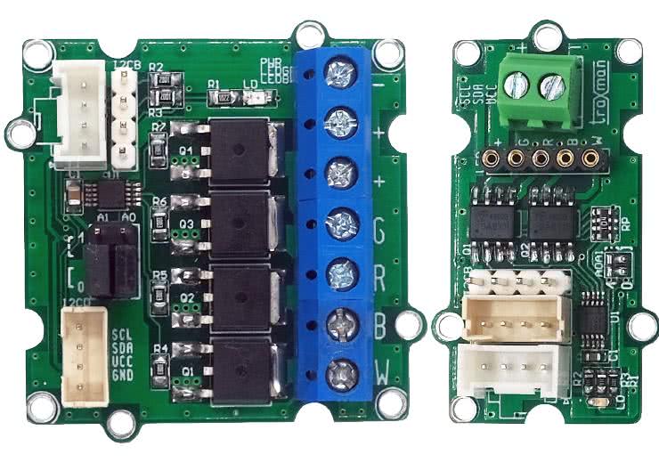 Minimoduły z driverem I2C do taśm LED RGBW