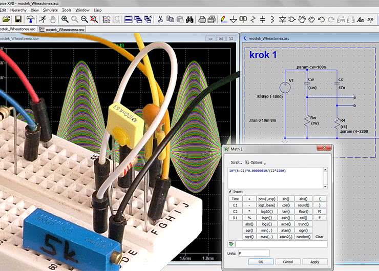 Symulacja i pomiar czyli LTspice i Analog Discovery 2 w rękach konstruktora (4). Pomiar pojemności mostkiem Wheatstone’a