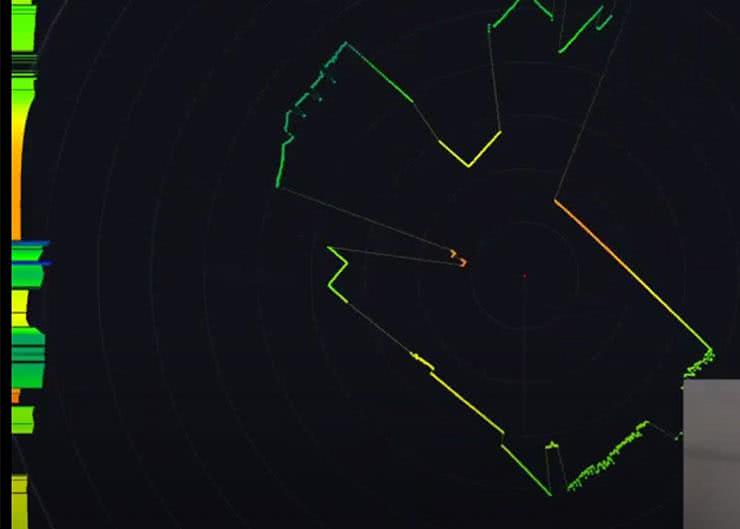 Wizualizacja pomiarów skanera LIDAR