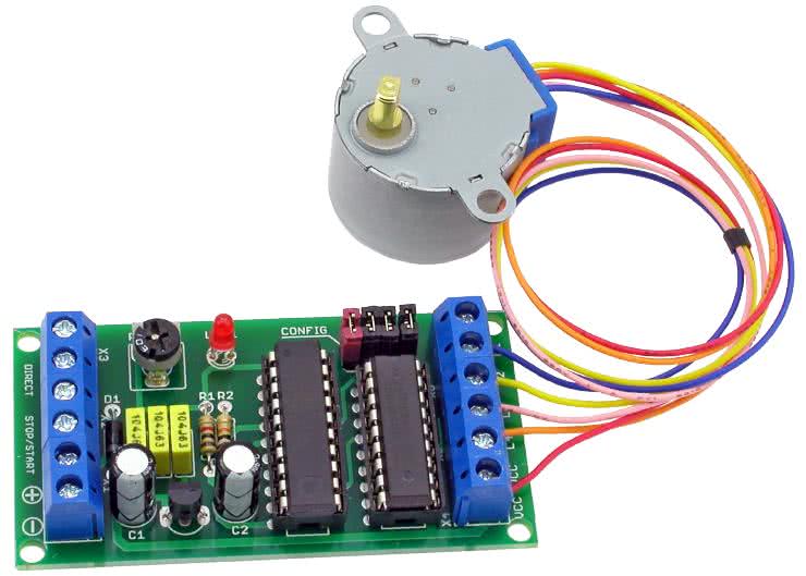 Sterownik unipolarnego silnika krokowego 