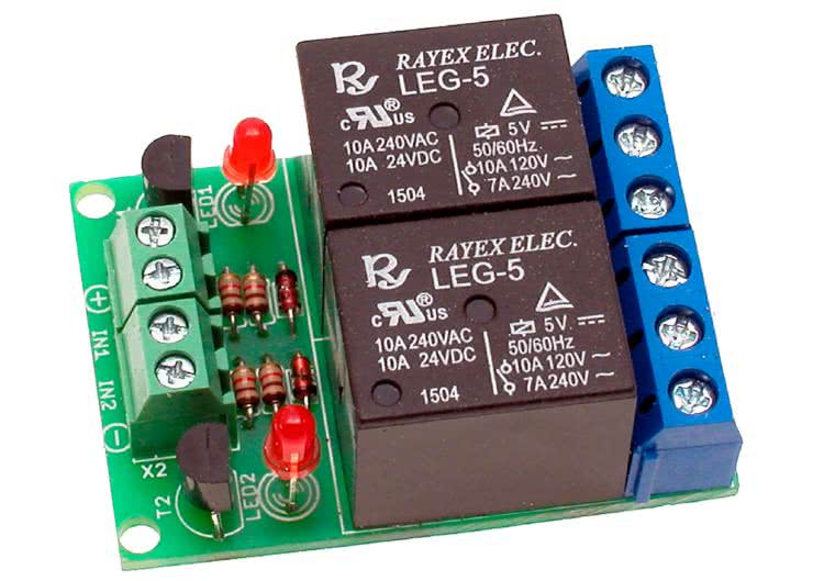 Uniwersalny 2-kanałowy moduł przekaźnikowy