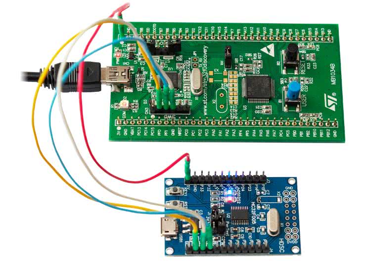 Programowanie mikrokontrolerów HC32F003/HC32F005 za pomocą programatora ST-Link