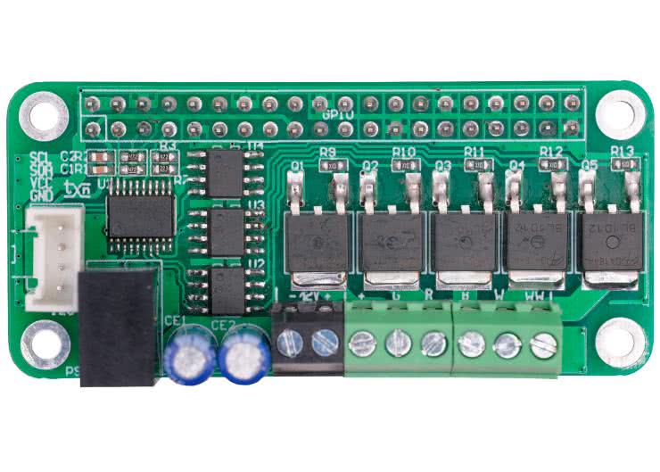 Sterownik taśm LED RGBCCT 12 V dla RPi Zero