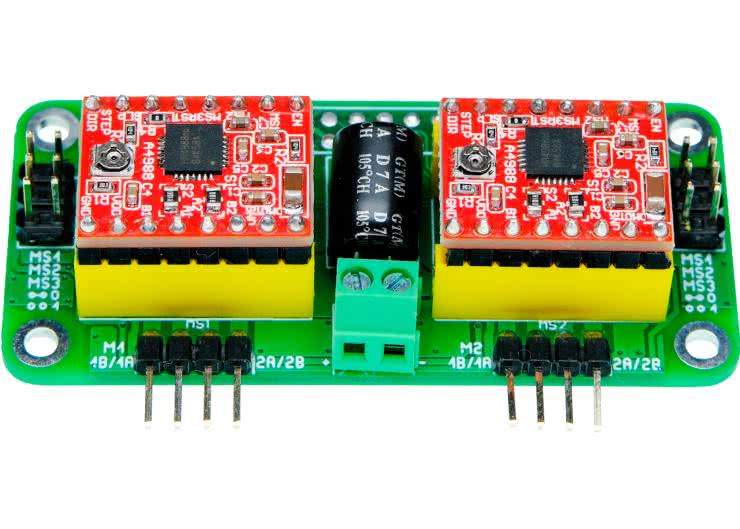 Sterownik dwóch mikrosilników krokowych do Pi Zero