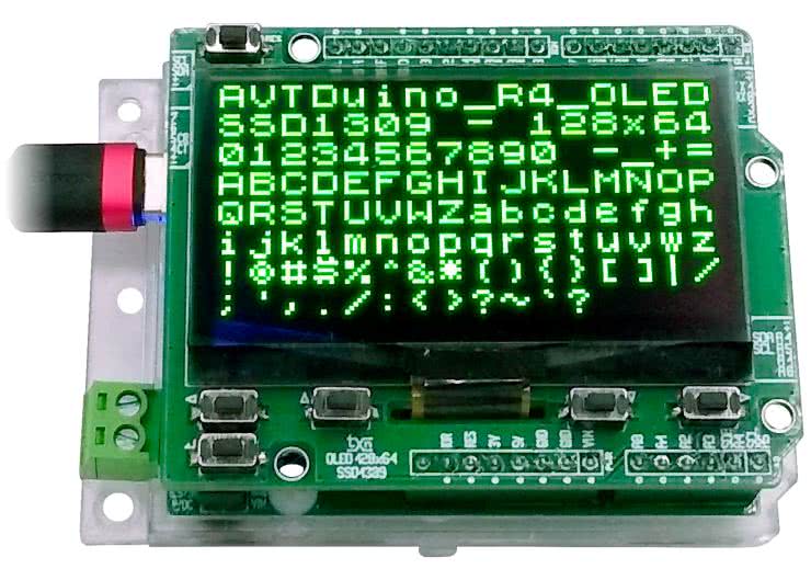 Nakładka z wyświetlaczem OLED do AVTDuino UNO R4